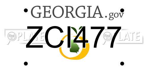 ZCI477 Georgia License Plate