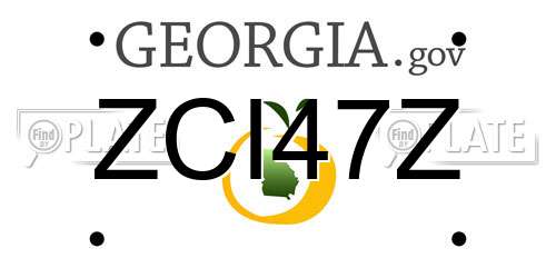 ZCI47Z Georgia License Plate