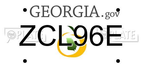 ZCL96E Georgia License Plate
