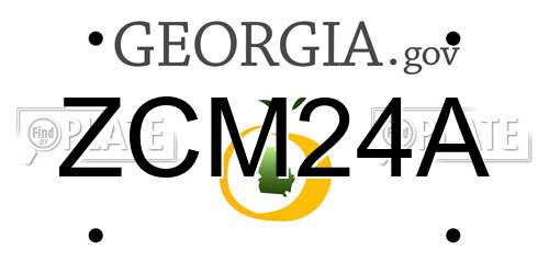 ZCM24A Georgia License Plate