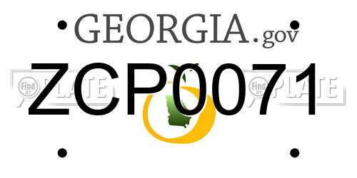 ZCP0071 Georgia License Plate