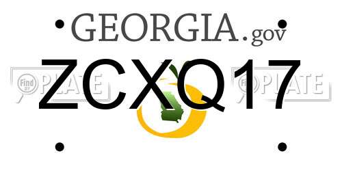 ZCXQ17 Georgia License Plate
