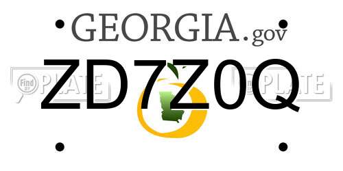 ZD7Z0Q Georgia License Plate