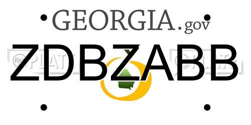 ZDBZABB Georgia License Plate