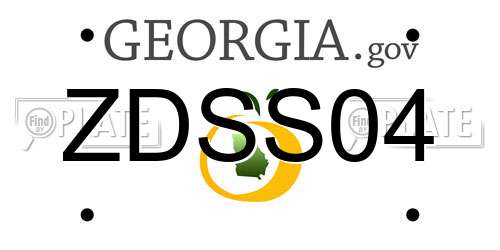 ZDSS04 Georgia License Plate