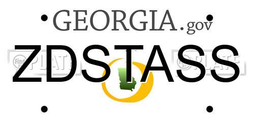ZDSTASS Georgia License Plate