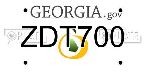 ZDT700 Georgia License Plate