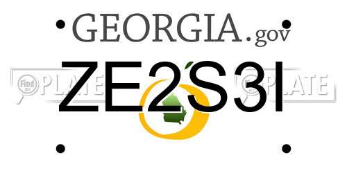 ZE2S3I Georgia License Plate