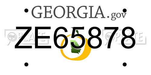 ZE65878 Georgia License Plate