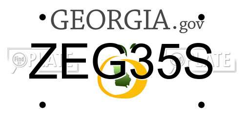 ZEG35S Georgia License Plate