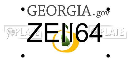 ZEII64 Georgia License Plate