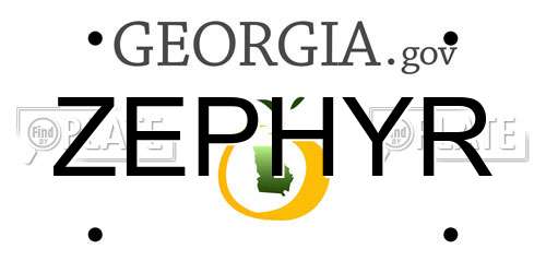 ZEPHYR Georgia License Plate