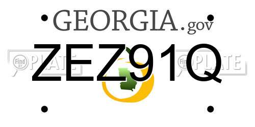 ZEZ91Q Georgia License Plate