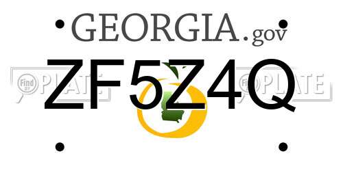 ZF5Z4Q Georgia License Plate