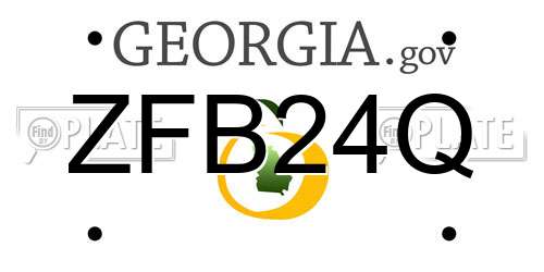 ZFB24Q Georgia License Plate