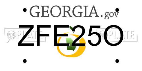 ZFE25O Georgia License Plate