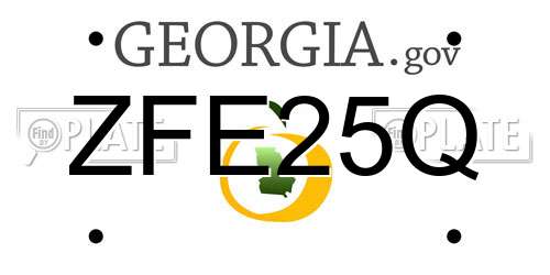 ZFE25Q Georgia License Plate