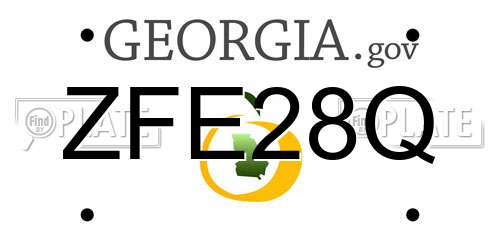 ZFE28Q Georgia License Plate