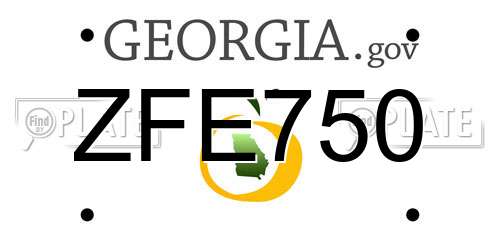 ZFE750 Georgia License Plate