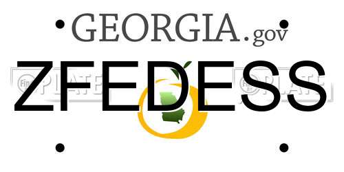 ZFEDESS Georgia License Plate