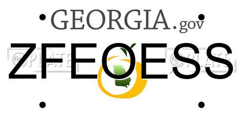 ZFEOESS Georgia License Plate