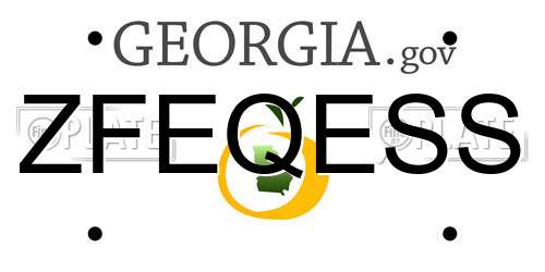 ZFEQESS Georgia License Plate
