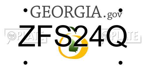 ZFS24Q Georgia License Plate