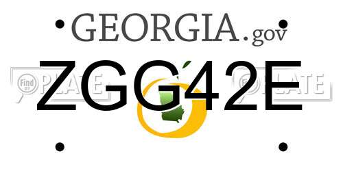 ZGG42E Georgia License Plate