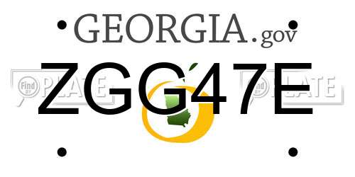 ZGG47E Georgia License Plate