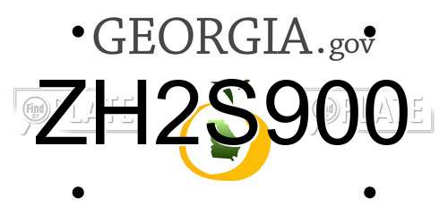 ZH2S900 Georgia License Plate