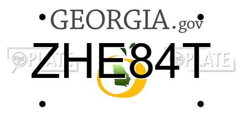 ZHE84T Georgia License Plate