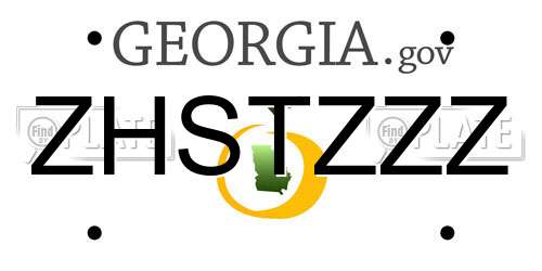 ZHSTZZZ Georgia License Plate