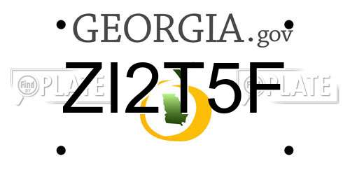 ZI2T5F Georgia License Plate