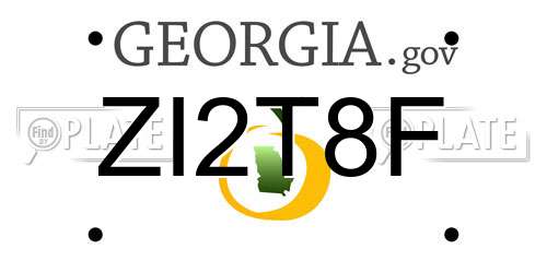 ZI2T8F Georgia License Plate