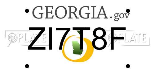 ZI7T8F Georgia License Plate
