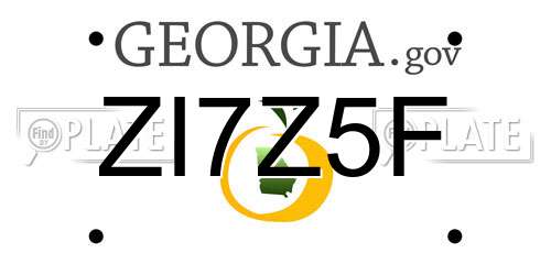 ZI7Z5F Georgia License Plate
