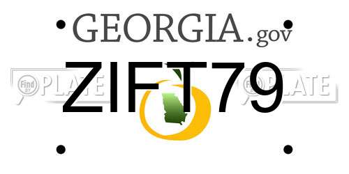 ZIFT79 Georgia License Plate