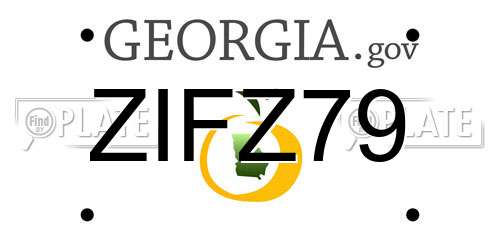 ZIFZ79 Georgia License Plate