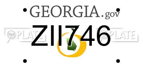 ZII746 Georgia License Plate