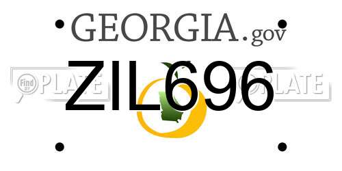 ZIL696 Georgia License Plate