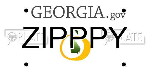 ZIPPPY Georgia License Plate