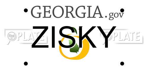 ZISKY Georgia License Plate