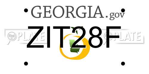 ZIT28F Georgia License Plate
