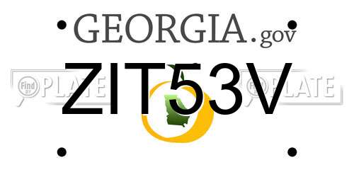 ZIT53V Georgia License Plate