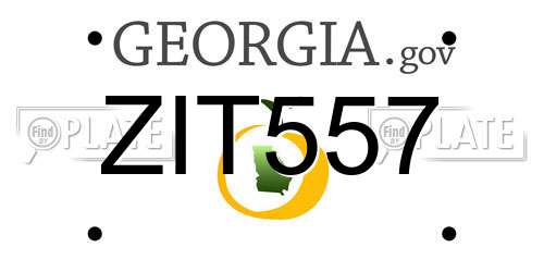 ZIT557 Georgia License Plate