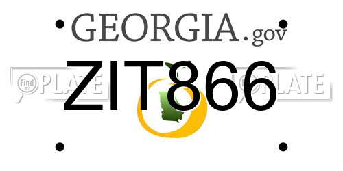 ZIT866 Georgia License Plate