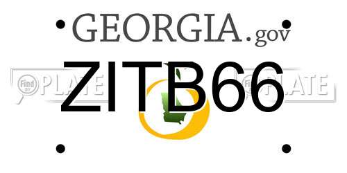 ZITB66 Georgia License Plate