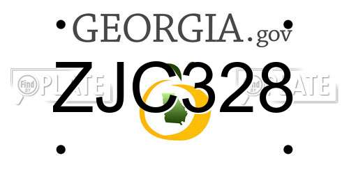 ZJC328 Georgia License Plate
