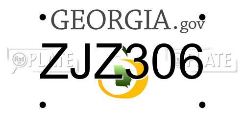 ZJZ306 Georgia License Plate