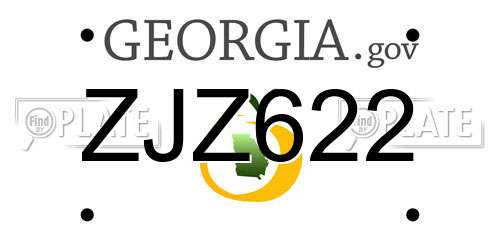 ZJZ622 Georgia License Plate